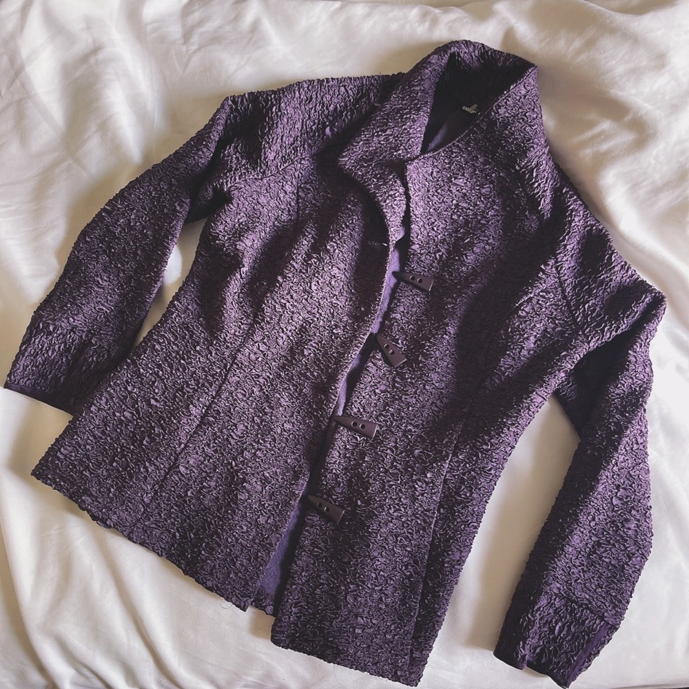 *New* SAMUEL DONG Stretched Ruched Buttoned Coat